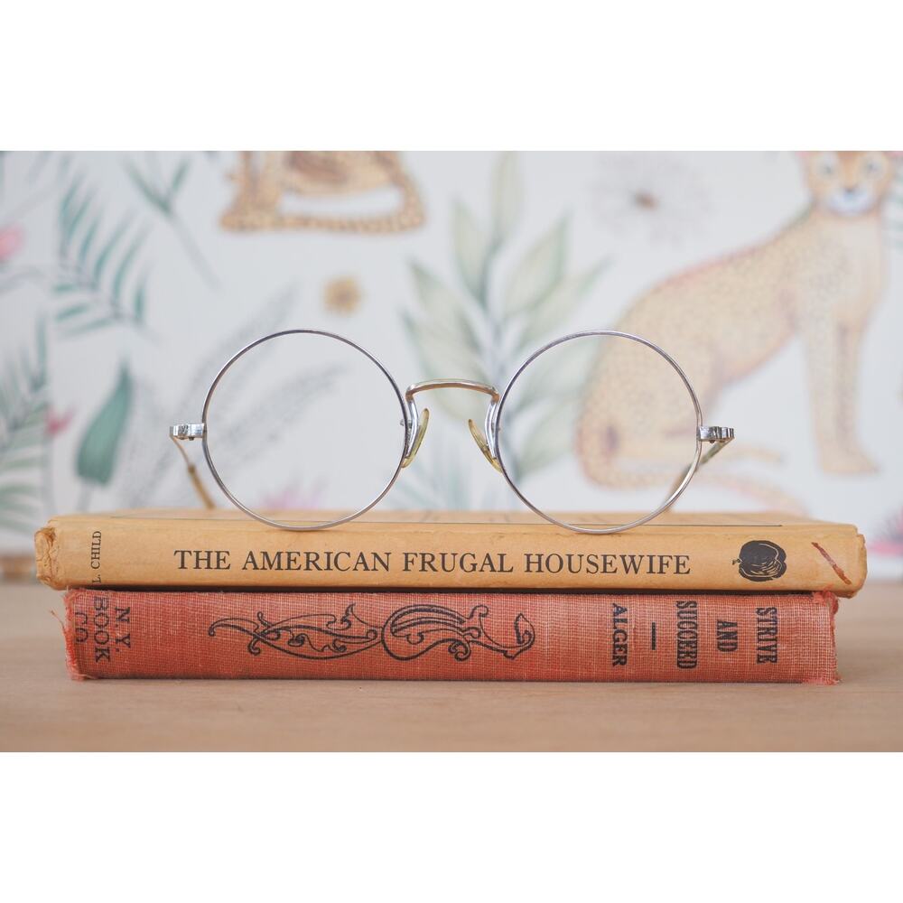 Vintage Shuron Tondo 1960s Round Eyeglasses 12k GF NOS USA Silver Tone 1960s